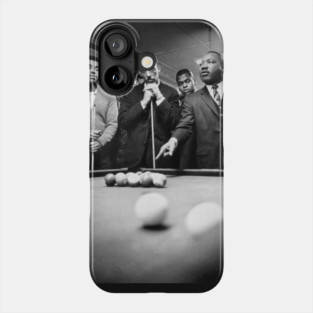 Martin Luther King Jr. playing Pool Phone Case