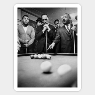 Martin Luther King Jr. playing Pool Sticker
