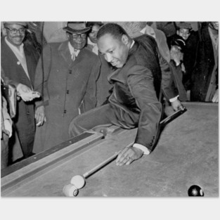 Martin Luther King playing Billards Posters and Art