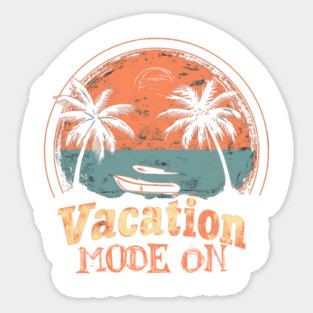 Vacation Mode On Sticker
