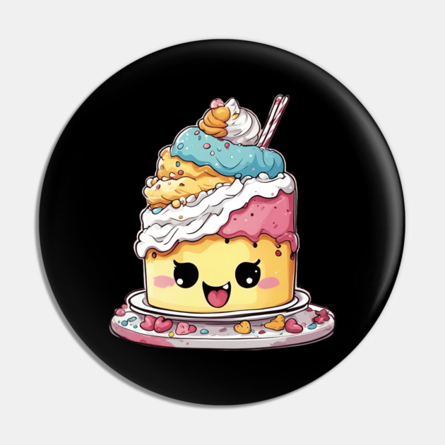 Kawaii Birthday Cake Pin by animegirlnft