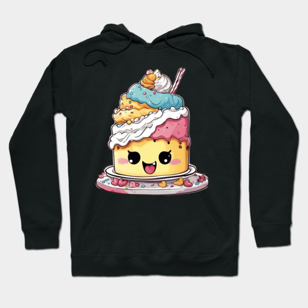 Kawaii Birthday Cake Hoodie by animegirlnft