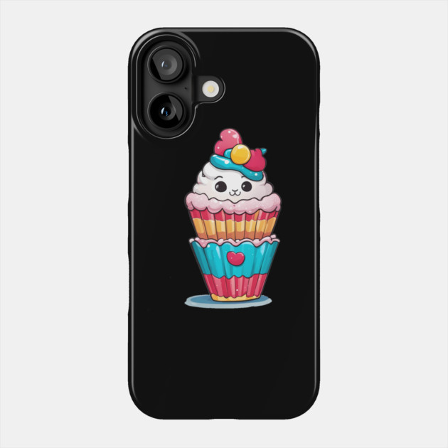 Rainbow Cupcake Phone Case by animegirlnft