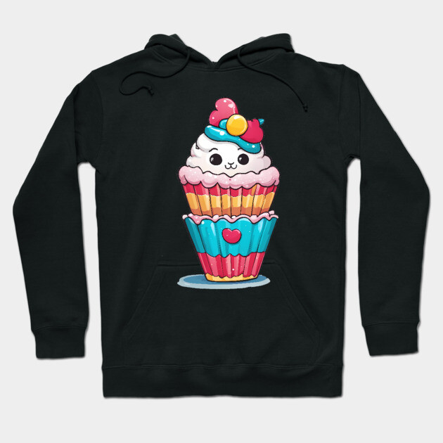 Rainbow Cupcake Hoodie by animegirlnft