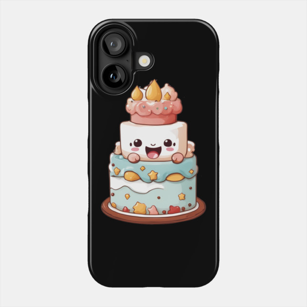 Cute Birthday Cake Phone Case by animegirlnft