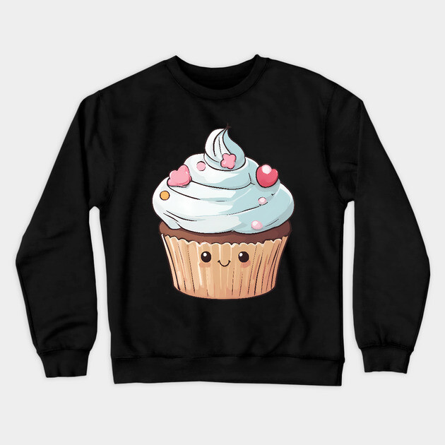 Vanilla Cupcake Crewneck Sweatshirt by animegirlnft