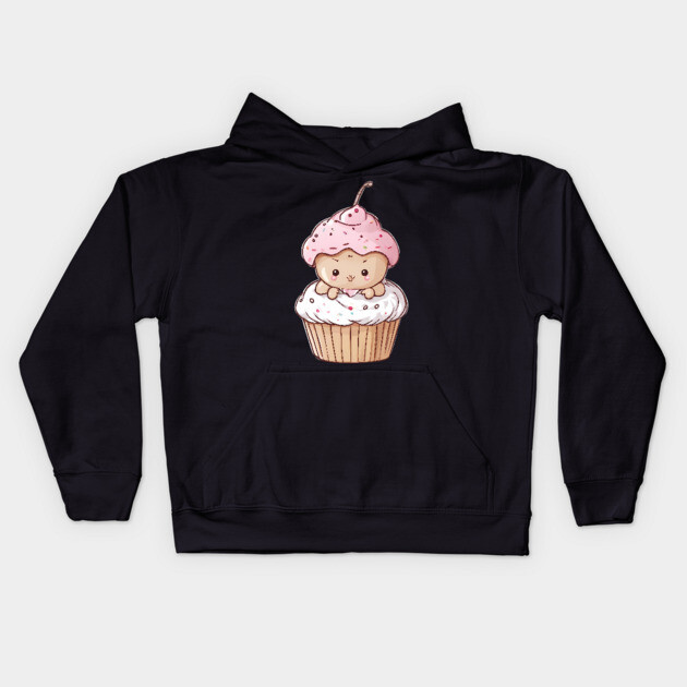 Cute Cupcake Kids Hoodie by animegirlnft