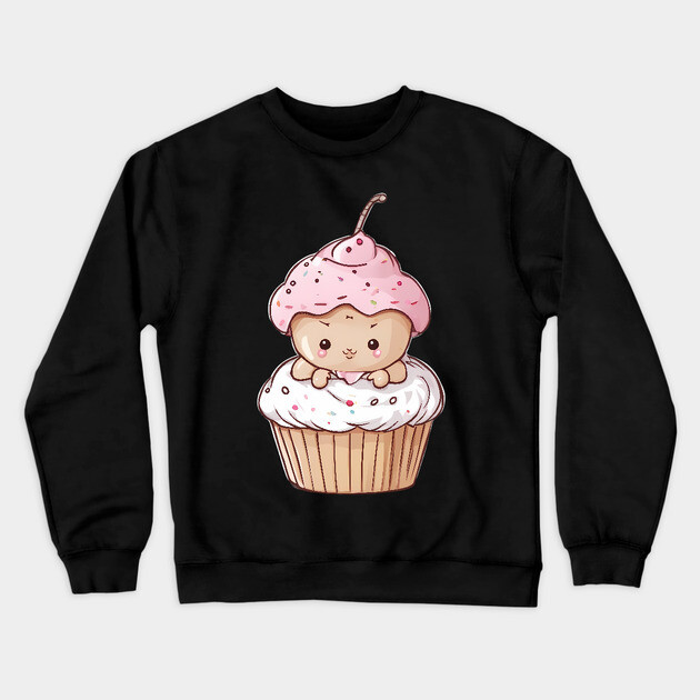 Cute Cupcake Crewneck Sweatshirt by animegirlnft