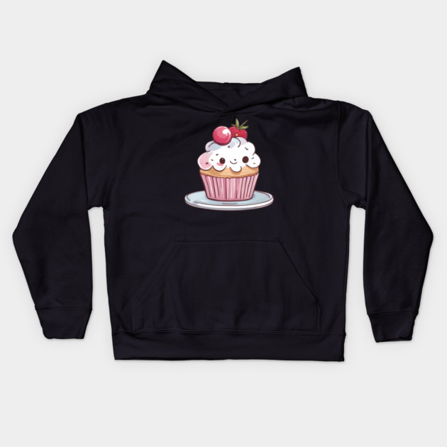 Cute Kawaii Cup Cake Kids Hoodie by animegirlnft