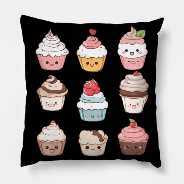 Kawaii Cupcake Pillow by animegirlnft