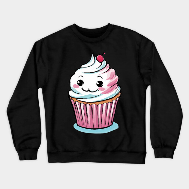 Cute Kawaii Cake Crewneck Sweatshirt by animegirlnft