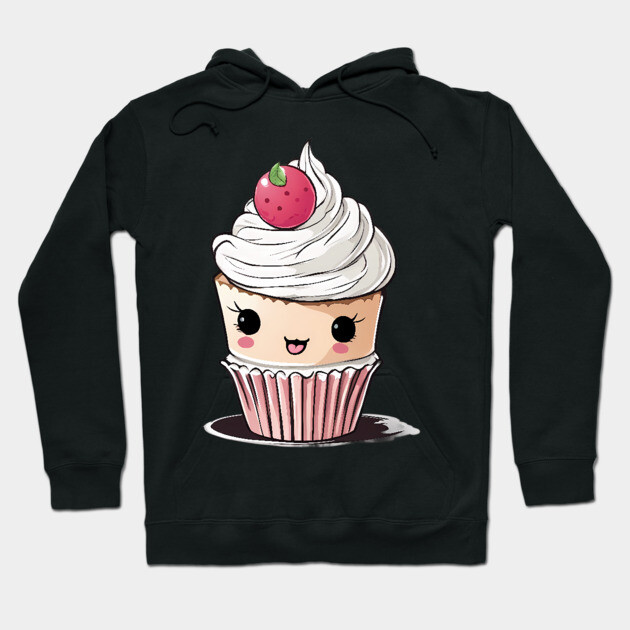 Cute Kawaii Cupcake Hoodie by animegirlnft