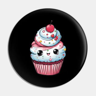 Cute Cupcake Cartoon Pin