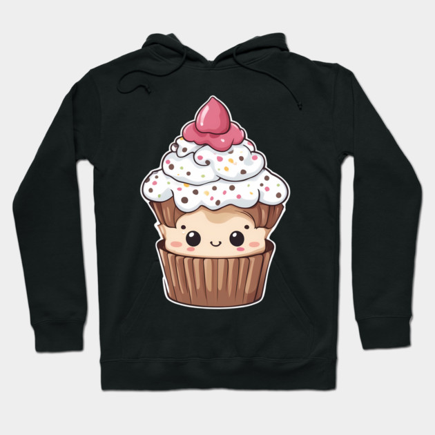 Funny Cupcake Kawaii Hoodie by animegirlnft
