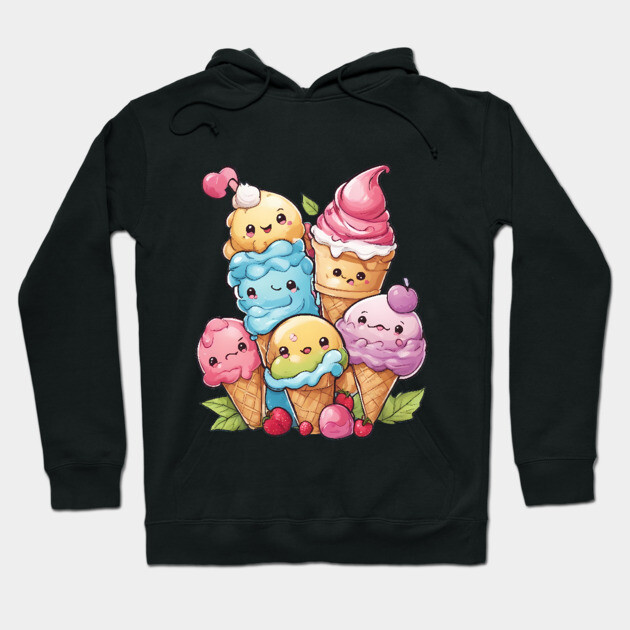Kawaii Ice Cream Hoodie by animegirlnft