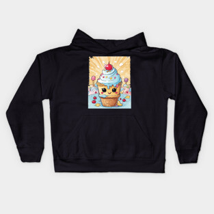 Cute Ice Cream Cartoon Kids Hoodie