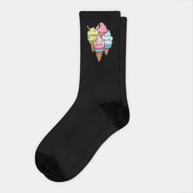 Cute Ice Cream Socks by animegirlnft