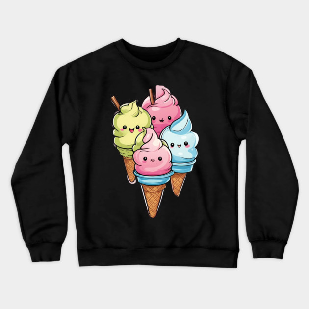 Cute Ice Cream Crewneck Sweatshirt by animegirlnft