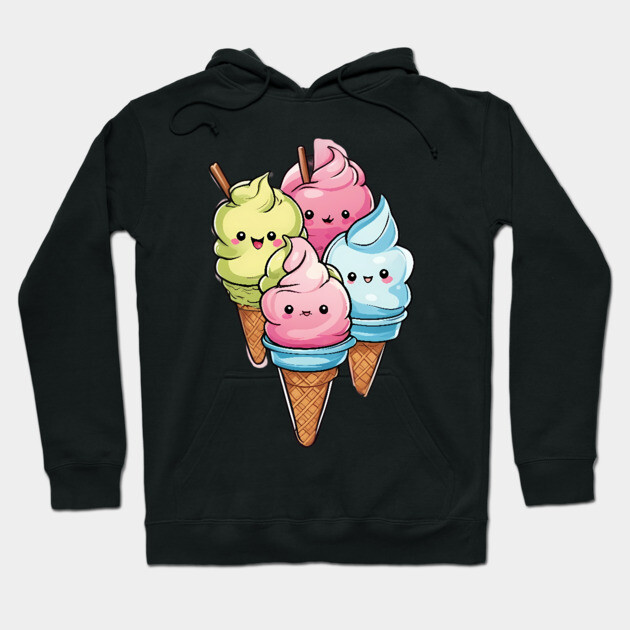 Cute Ice Cream Hoodie by animegirlnft