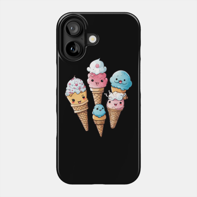 Kawaii Ice Cream Cone Phone Case by animegirlnft