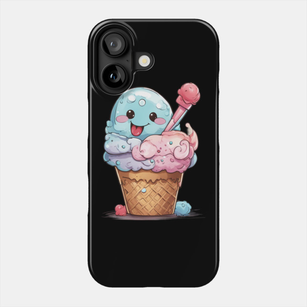 Ice Cream Emoji Phone Case by animegirlnft
