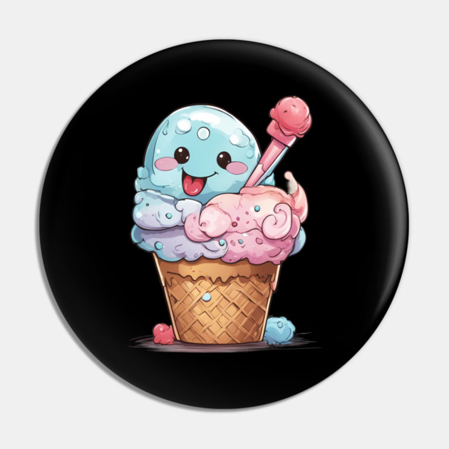 Ice Cream Emoji Pin by animegirlnft