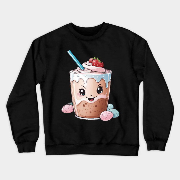 Kawaii Drink Crewneck Sweatshirt by animegirlnft