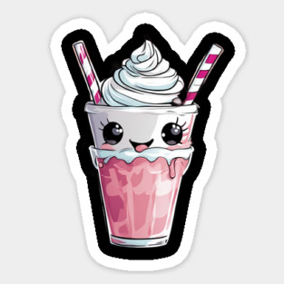 Pink Strawberry Milkshake Magnet