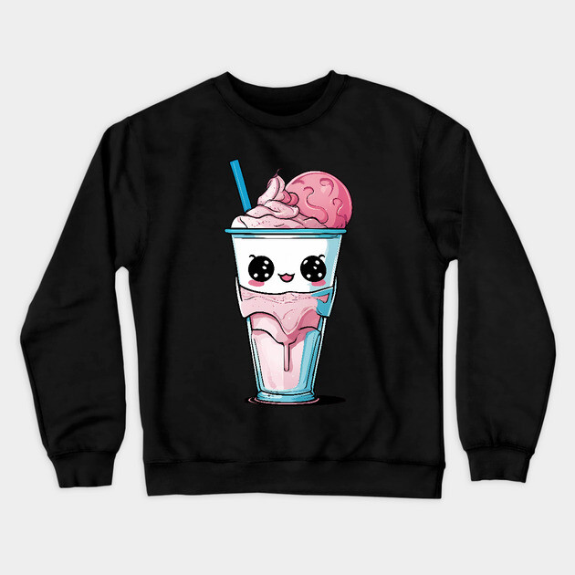 Kawaii Milkshake Crewneck Sweatshirt by animegirlnft