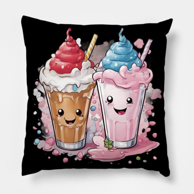 Kawaii Milkshake Pillow by animegirlnft