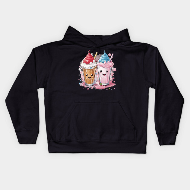 Kawaii Milkshake Kids Hoodie by animegirlnft