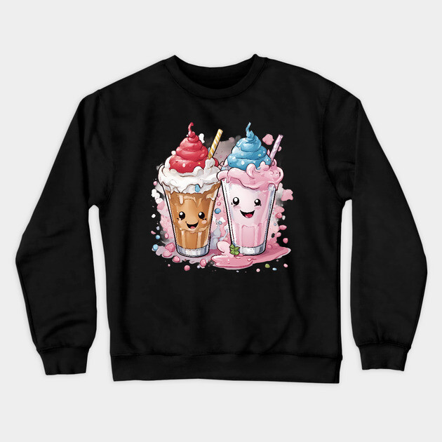 Kawaii Milkshake Crewneck Sweatshirt by animegirlnft