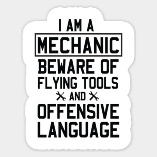 Mechanic tools offensive language Sticker