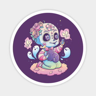 Pastel Skull Candy Spirit Magnet