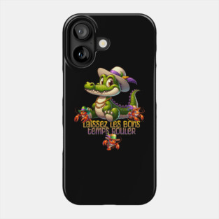 Mardi Gras Party Gator & Crawdads Phone Case