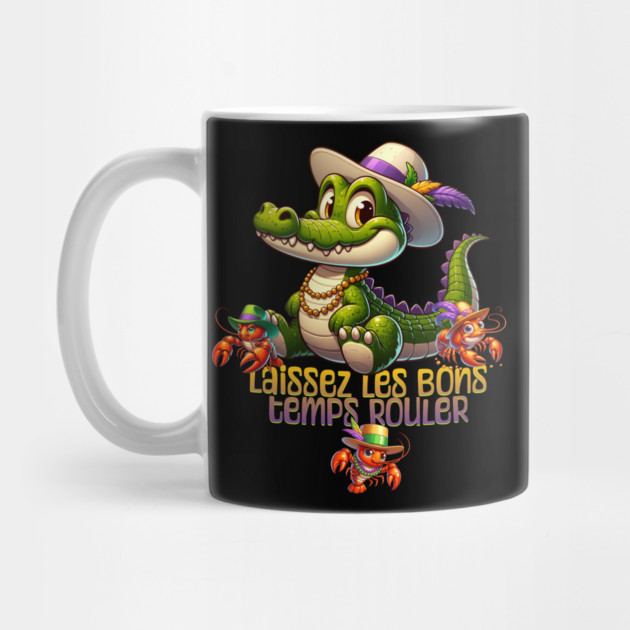 Mardi Gras Party Gator & Crawdads by HolidayBug