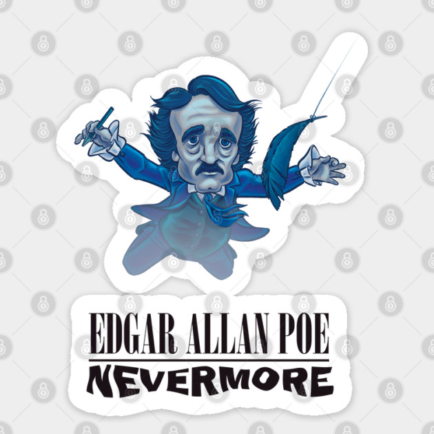 Edgar Allen Poe Nevermore Sticker by majanation