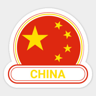 China Country Badge - China Flag Magnet