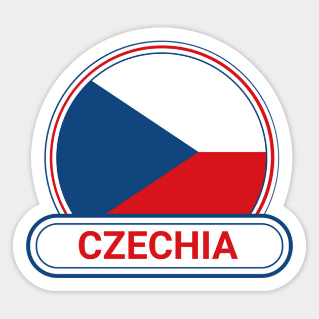Czechia Country Badge - Czechia Flag Magnet by Yesteeyear