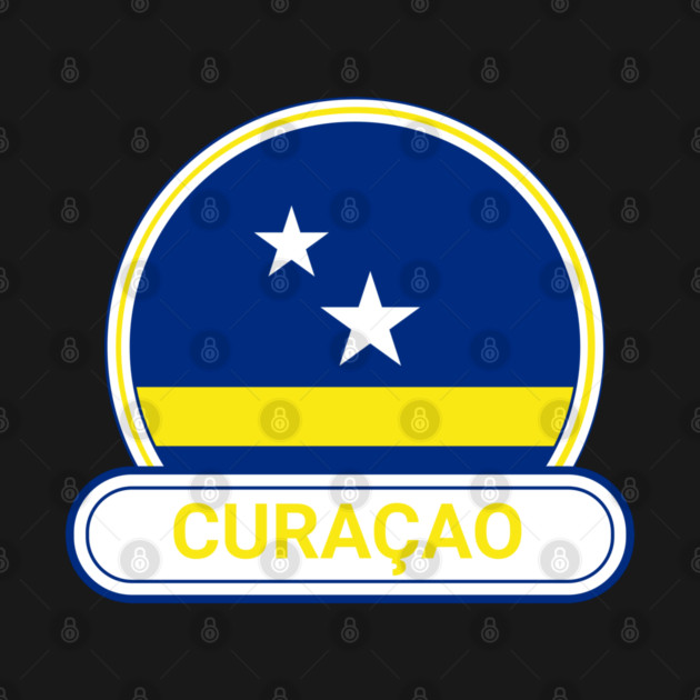 Curaçao Country Badge - Curaçao Flag by Yesteeyear