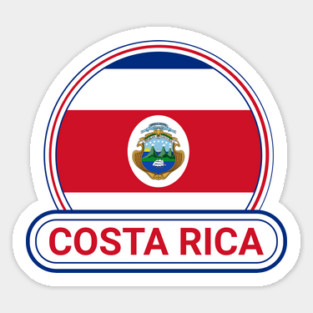 Costa Rica Country Badge - Costa Rica Flag Magnet