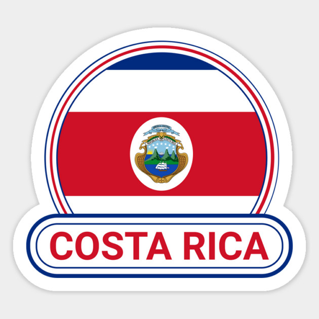 Costa Rica Country Badge - Costa Rica Flag Magnet by Yesteeyear