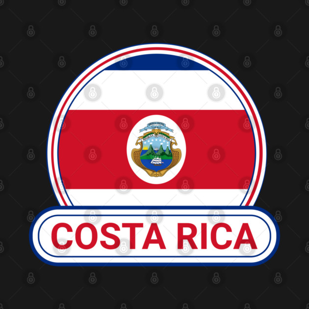 Costa Rica Country Badge - Costa Rica Flag by Yesteeyear