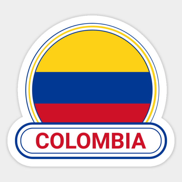 Colombia Country Badge - Colombia Flag Magnet by Yesteeyear