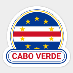 Cabo Verde Country Badge - Cabo Verde Flag Magnet