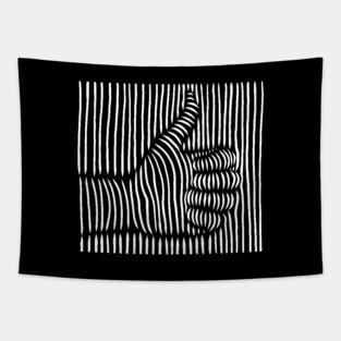 3D Thumbs Up Sign Tapestry