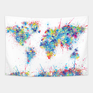 world map Tapestry