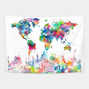 world map Tapestry