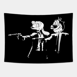 Ren And Stimpy Pulp Fiction Tapestry