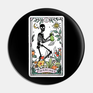 Skeleton Tarot Card, Plant Lover, Plant Mom, Botanical, Plant Lady, Garden Lovers Pin